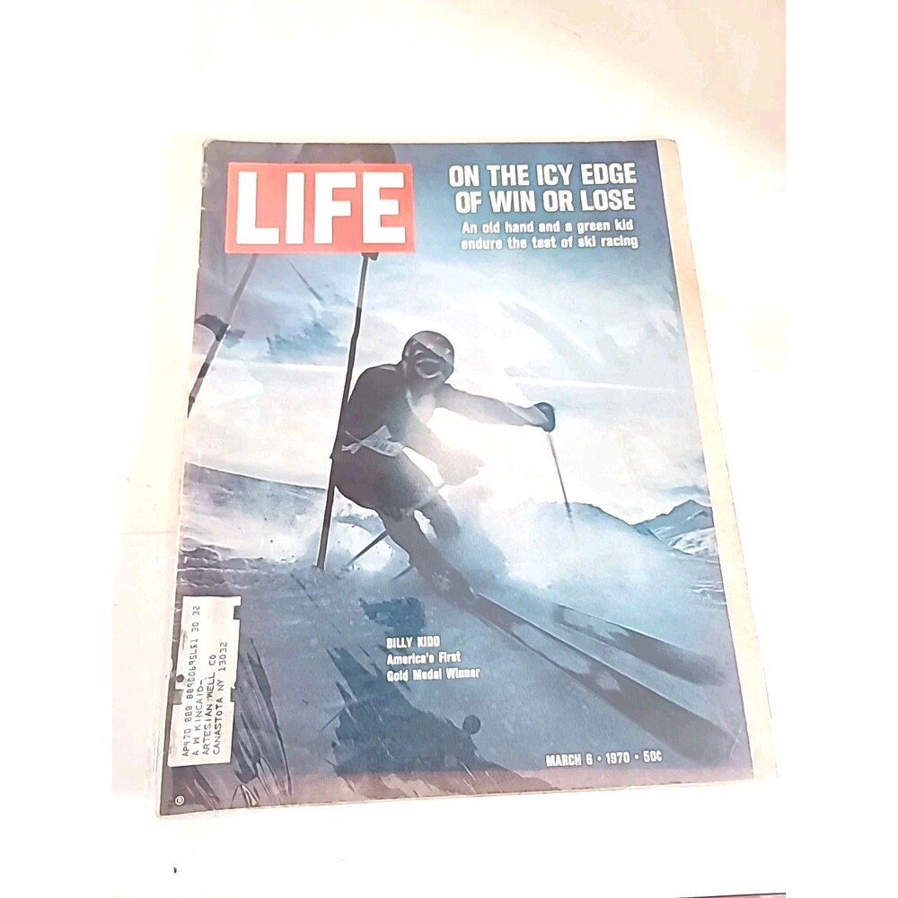 Vintage Life Magazine March 6  1970 Billy Kidd  W/Protective Sleeve